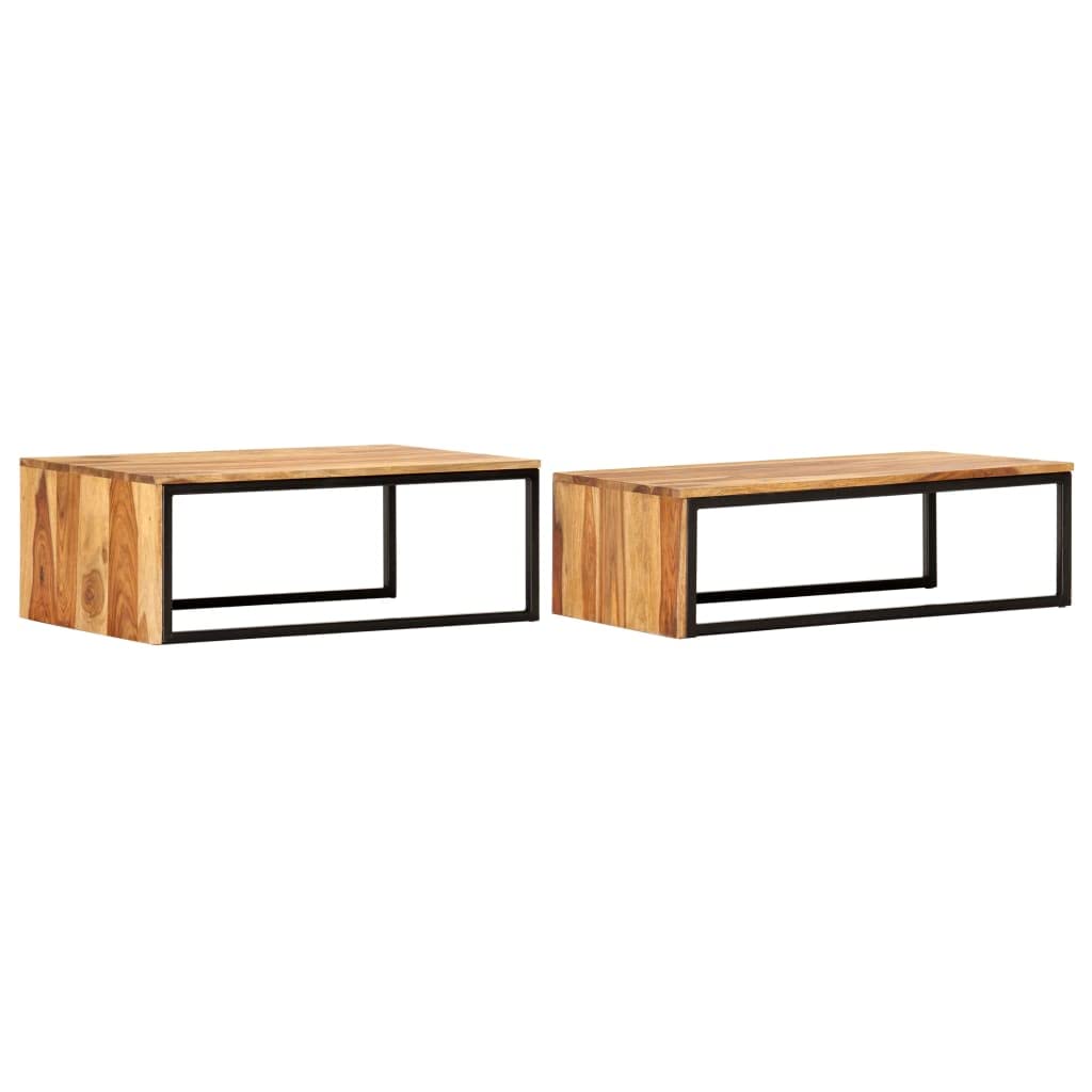 Solid Sheesham Wood Nesting Coffee Table Set E873156