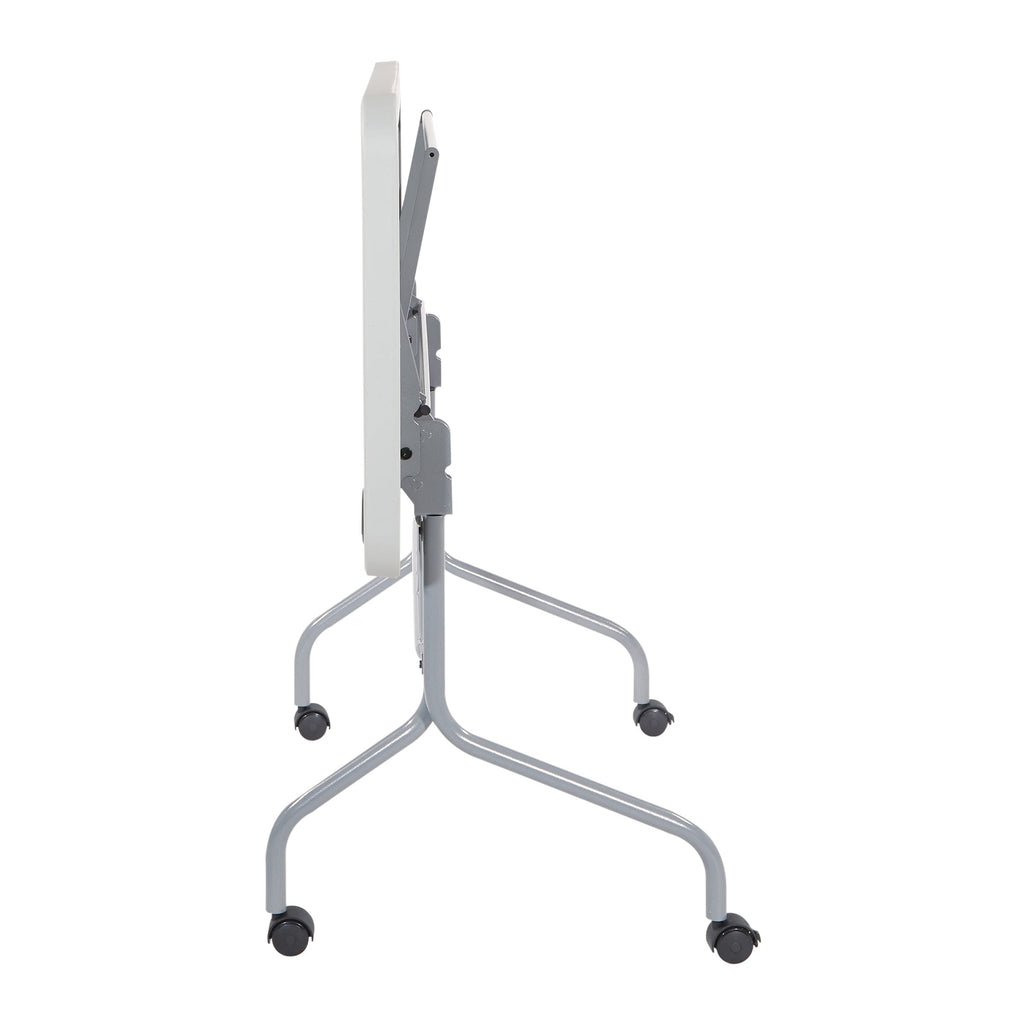 Light Gray Resin Multipurpose Flip Training Table with Locking Casters M2670