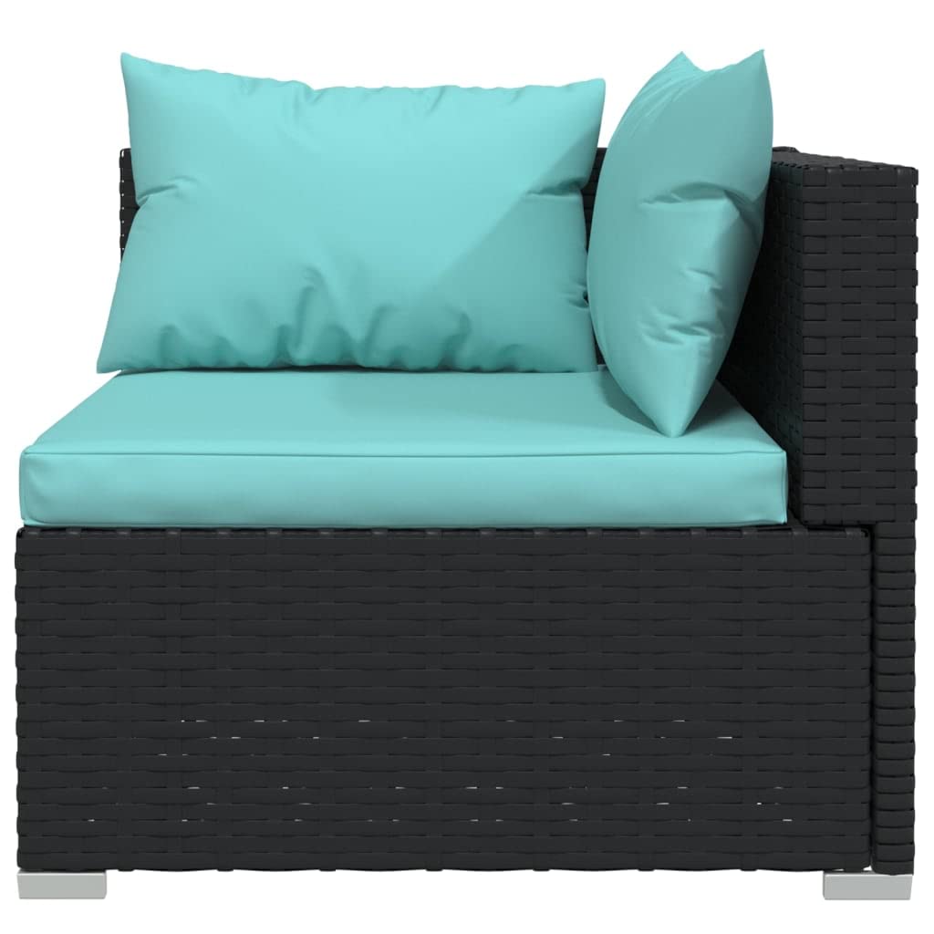 Black 13-Piece PE Rattan Outdoor Sectional Sofa V848158