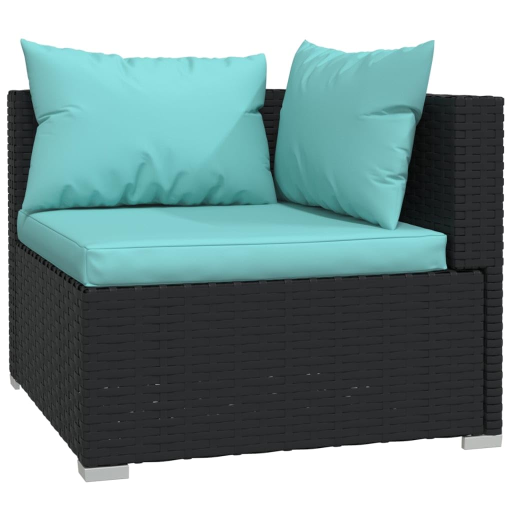 Black 13-Piece PE Rattan Outdoor Sectional Sofa V848158