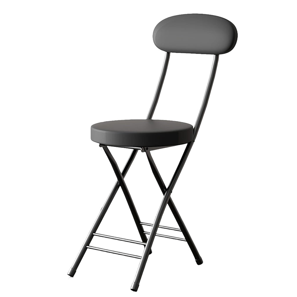 Black 18in PU Padded Foldable Counter Height Stool M88632