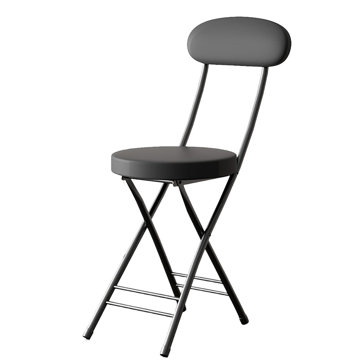 Black 18in PU Padded Foldable Counter Height Stool M88632