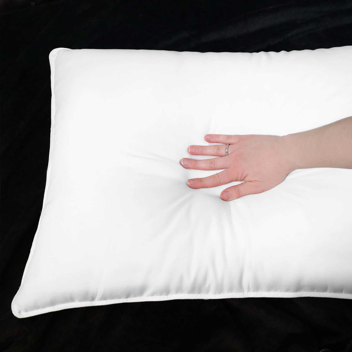Down Alternative Pillow Set, Soft Microfiber Shell, Set of 2, King Size V3724