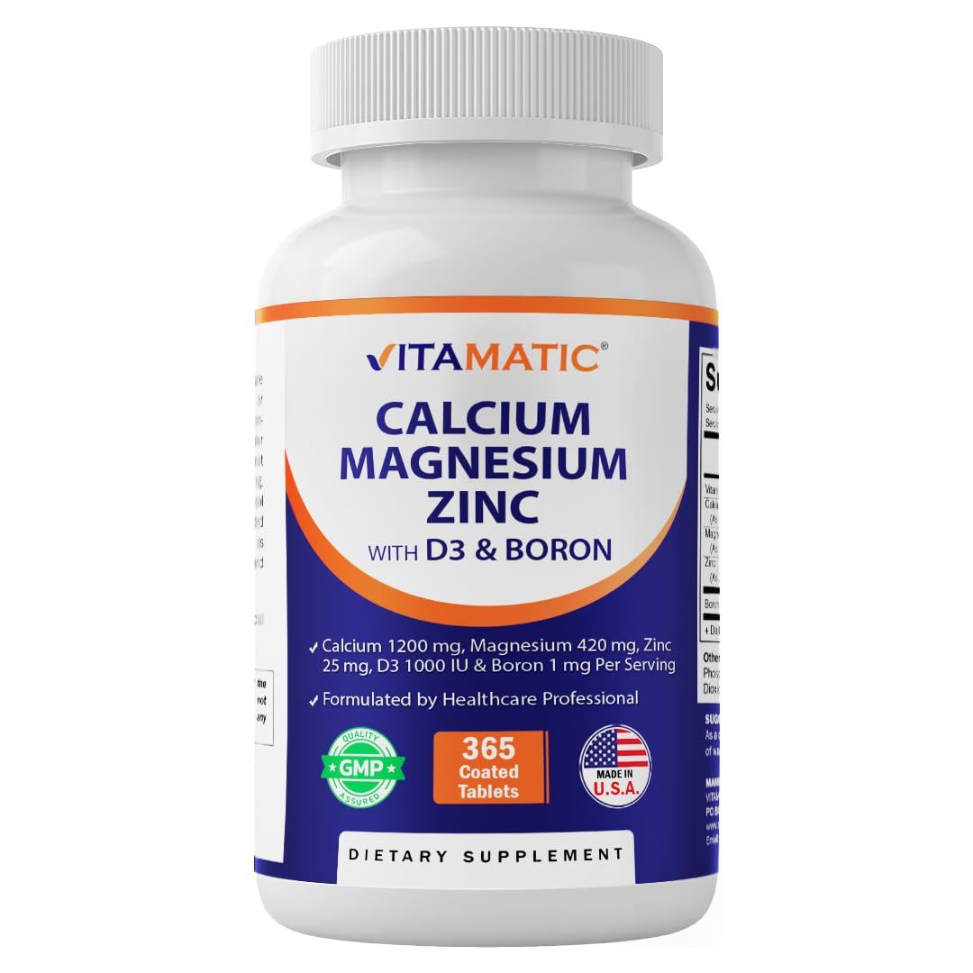 Calcium Magnesium Zinc D3 Boron 365 Coated Tablets Supplement H5111