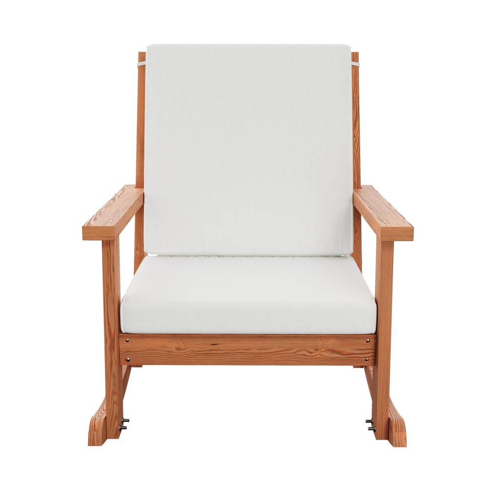 Cedar Stain Outdoor Rocking Chair with Cushion G84250