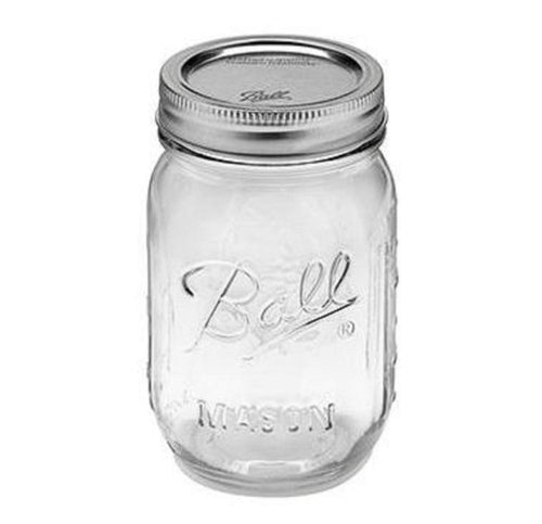 16 oz Regular Mouth Glass Canning Jars, 20 ct with Lids R712