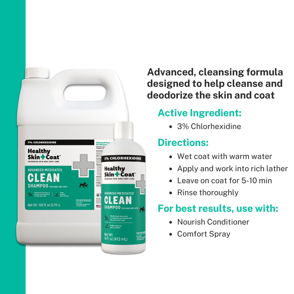 Medicated Chlorhexidine Dog Shampoo 3%, 1 Gallon D8783