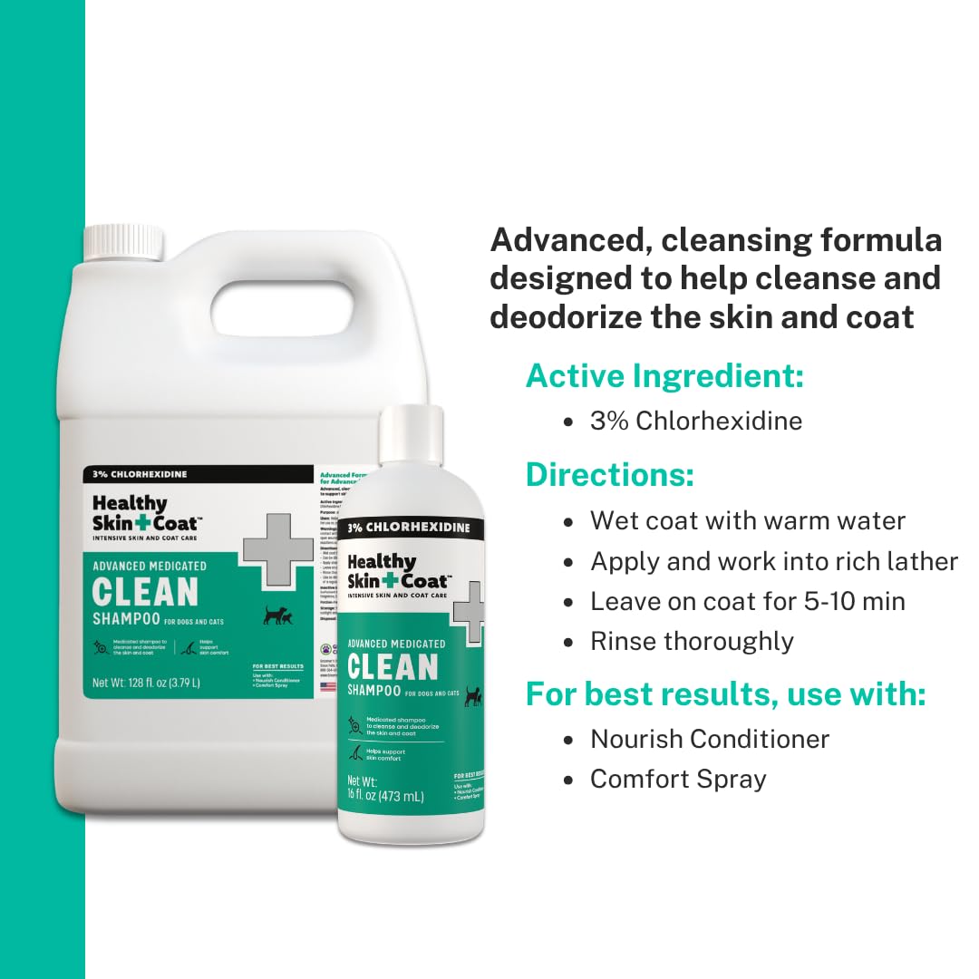 Medicated Chlorhexidine Dog Shampoo 3%, 1 Gallon D8783