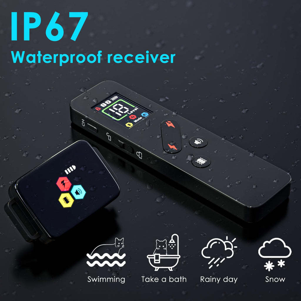 Remote Electric Cat Training Collar 3300FT IP67 Waterproof F835