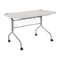 Light Gray Resin Multipurpose Flip Training Table with Locking Casters M2670