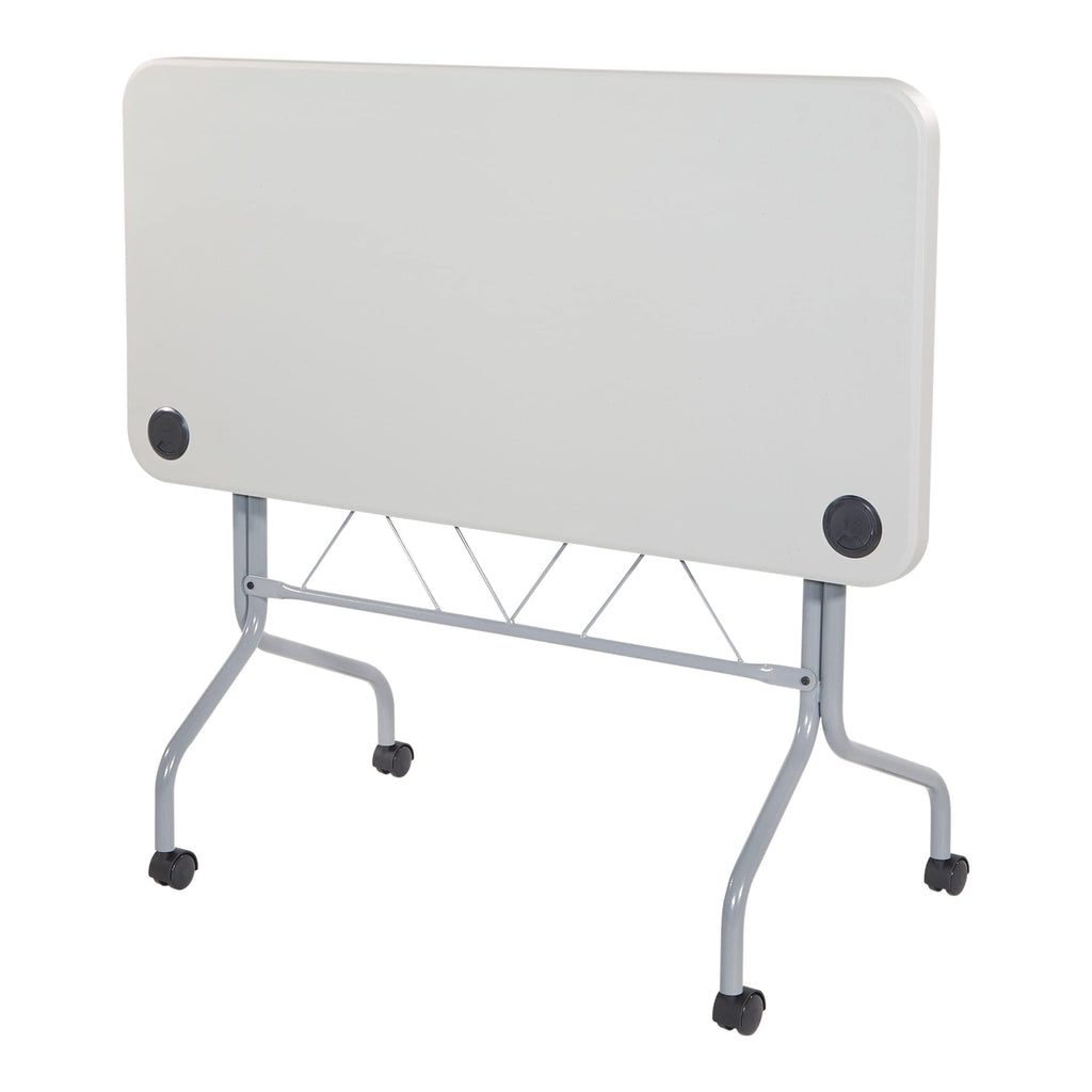 Light Gray Resin Multipurpose Flip Training Table with Locking Casters M2670