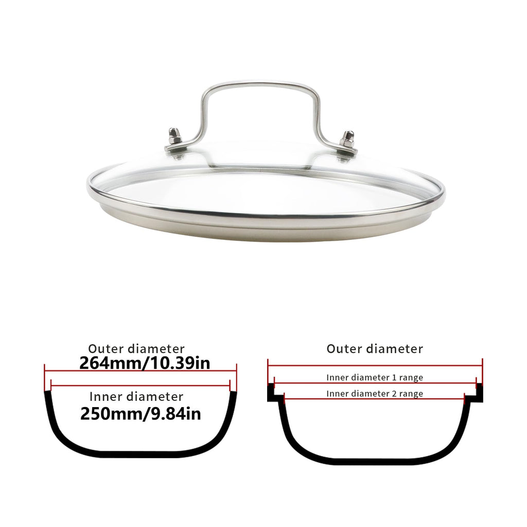 10" Tempered Glass Lid R14389