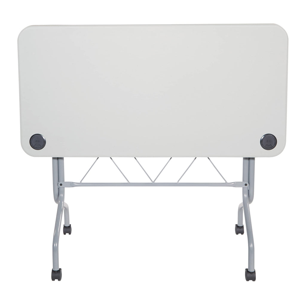 Light Gray Resin Multipurpose Flip Training Table with Locking Casters M2670