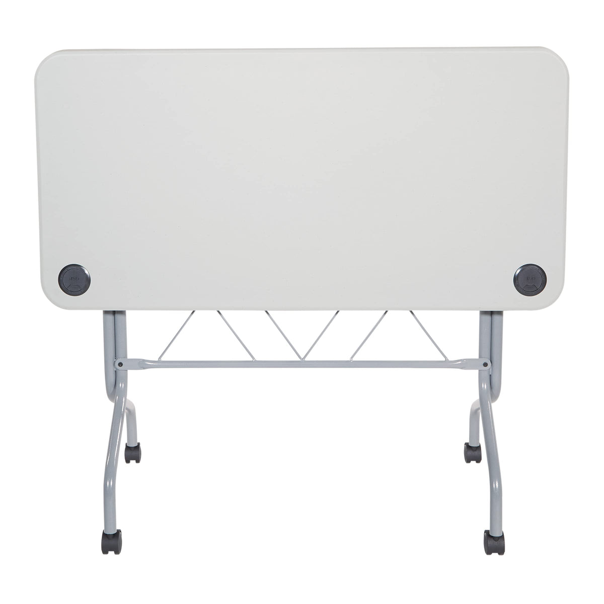 Light Gray Resin Multipurpose Flip Training Table with Locking Casters M2670