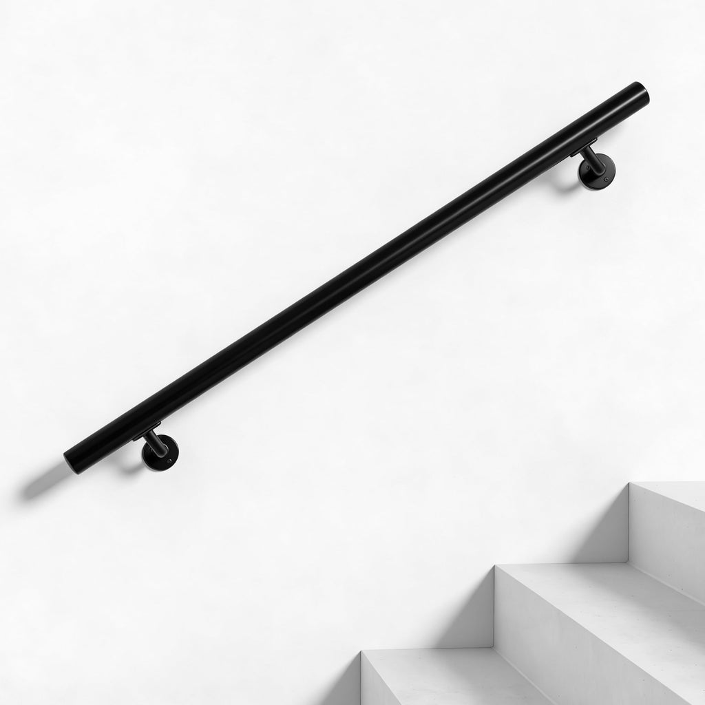 6FT Black Aluminum Stair Handrail Kit P911