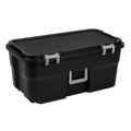 22 Gallon Black Wheeled Plastic Storage Trunk T60944