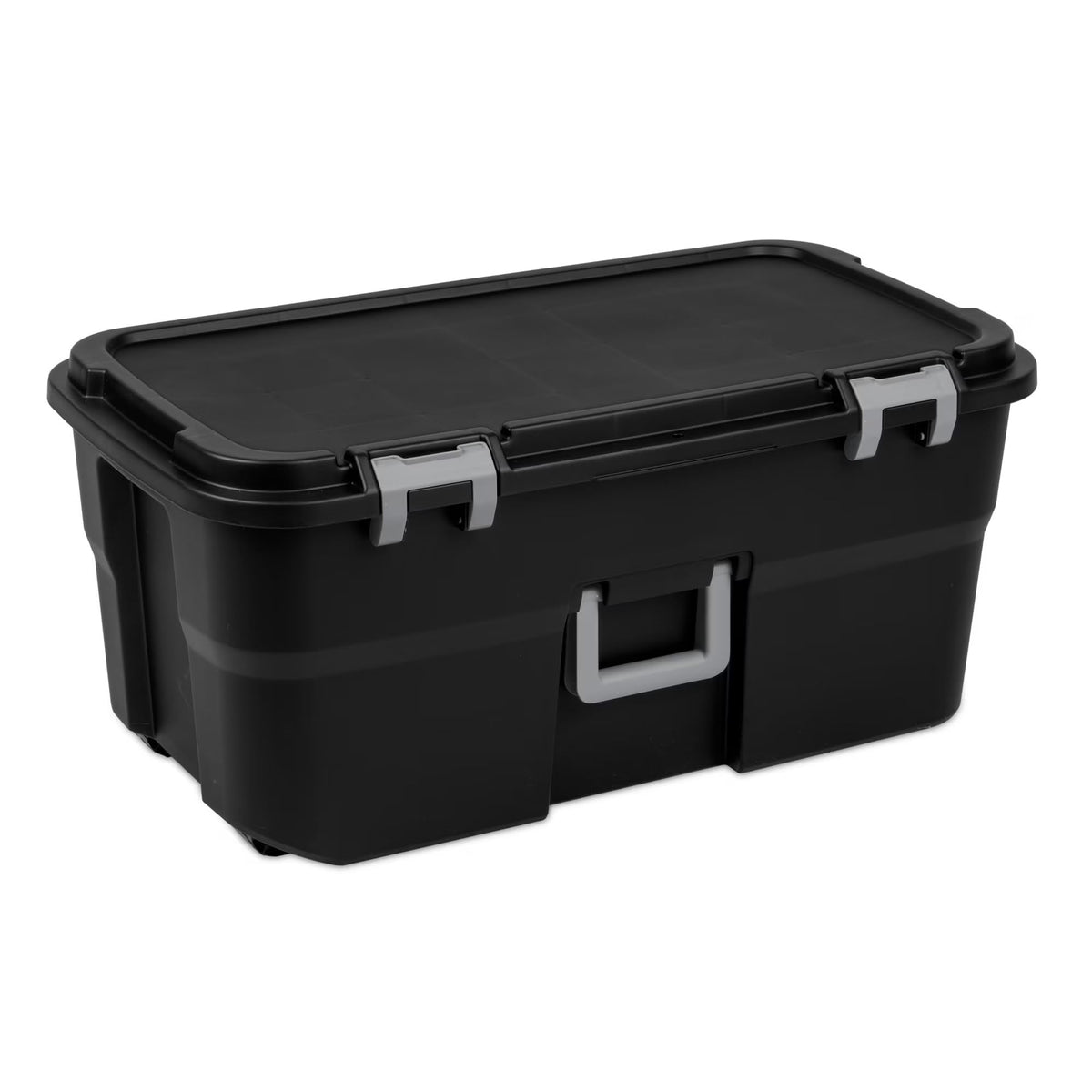 22 Gallon Black Wheeled Plastic Storage Trunk T60944