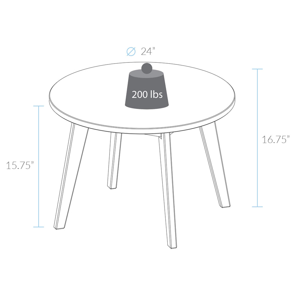Hardwood Round Coffee Table W4274