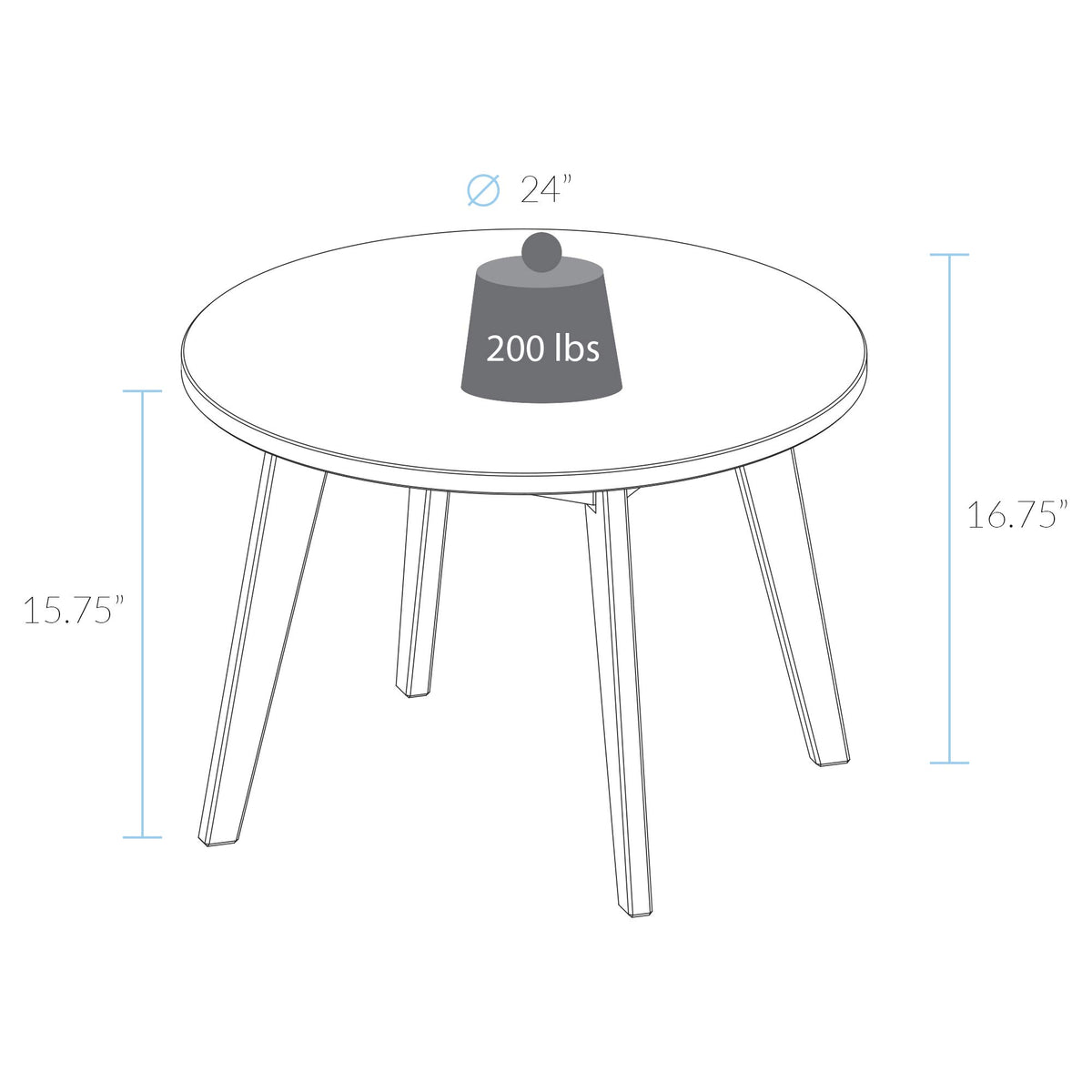 Hardwood Round Coffee Table W4274