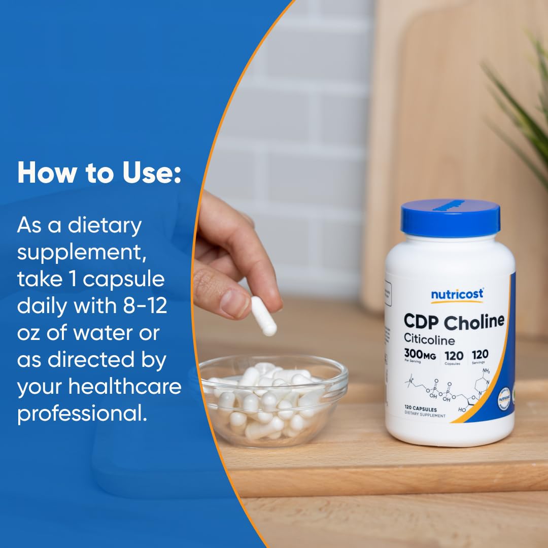 CDP Choline 300mg 120 Vegetarian Capsules Z54710