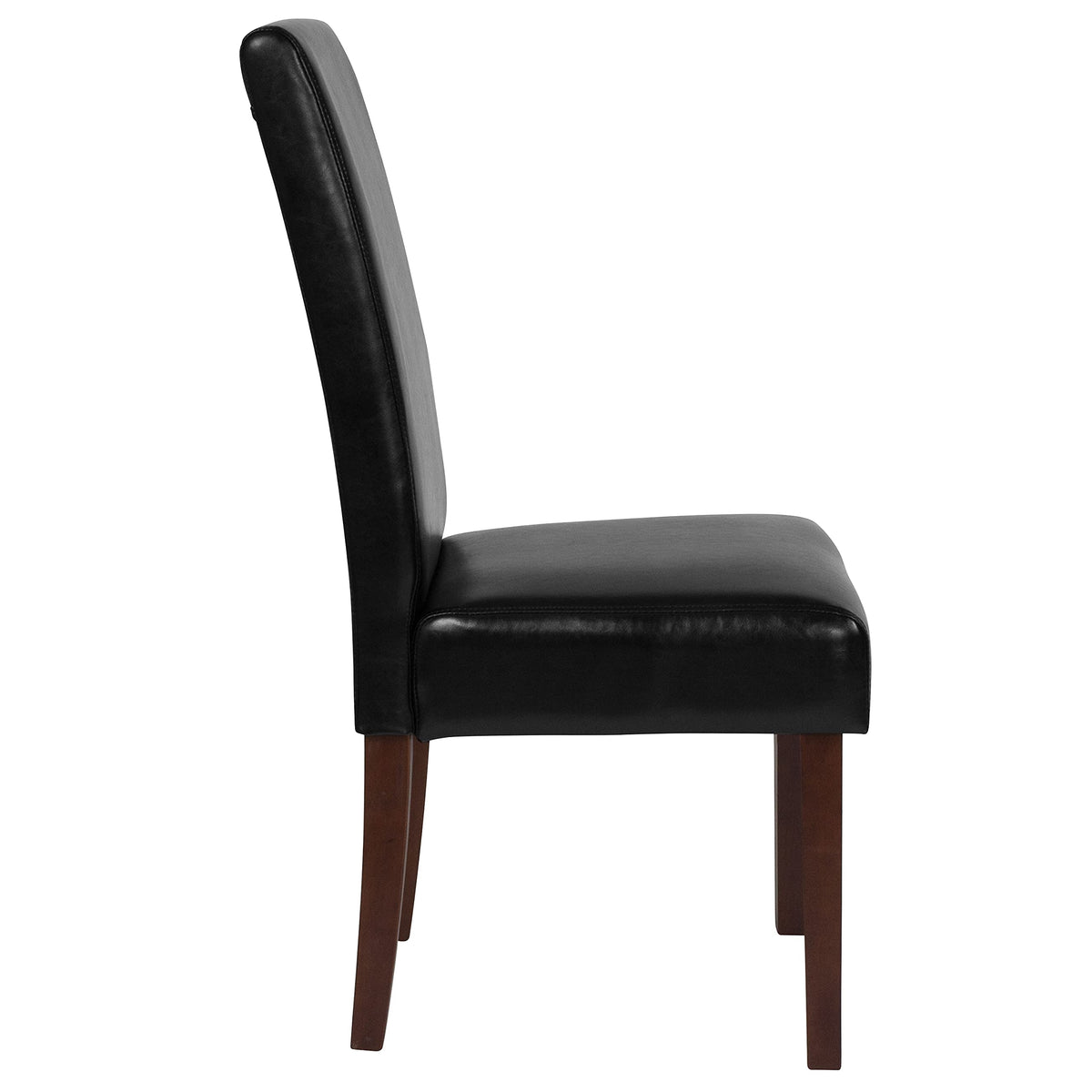 Black Faux Leather Parsons Chair 6-Pack W108624