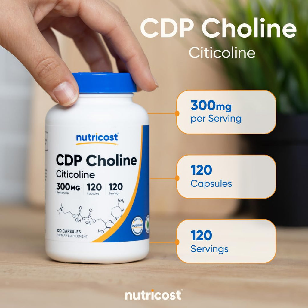 CDP Choline 300mg 120 Vegetarian Capsules Z54710