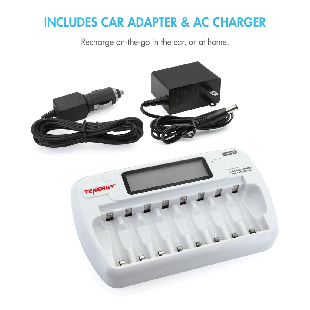 8-Bay Smart LCD Battery Charger for AA/AAA NiMH/NiCd Batteries C511