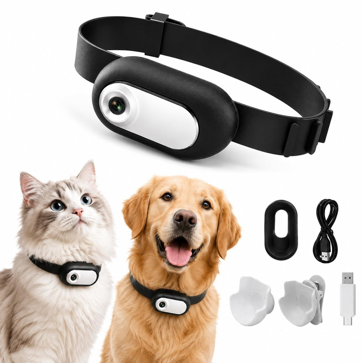 1080P Wireless Mini Pet Camera Collar T74064