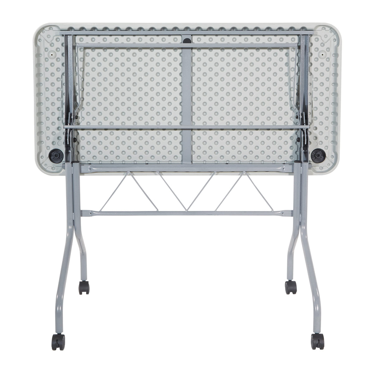 Light Gray Resin Multipurpose Flip Training Table with Locking Casters M2670