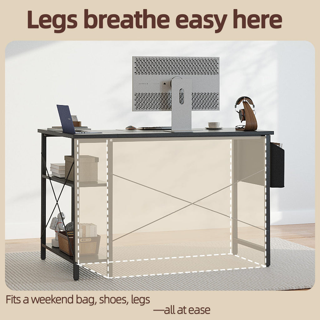 40 inch L Shaped Computer Desk with Power Outlets Y956839