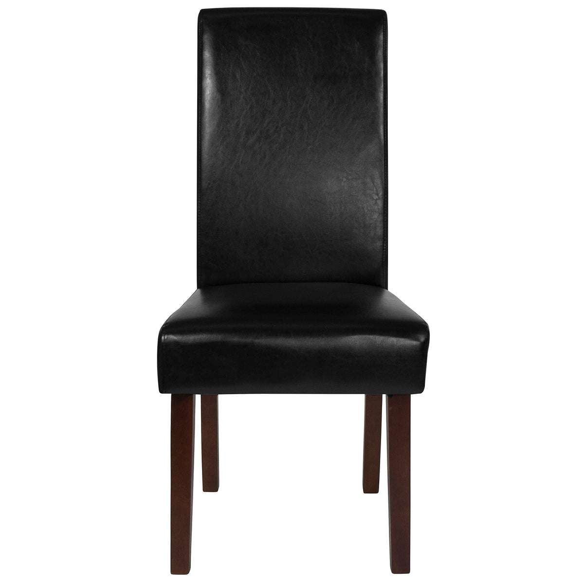 Black Faux Leather Parsons Chair 6-Pack W108624