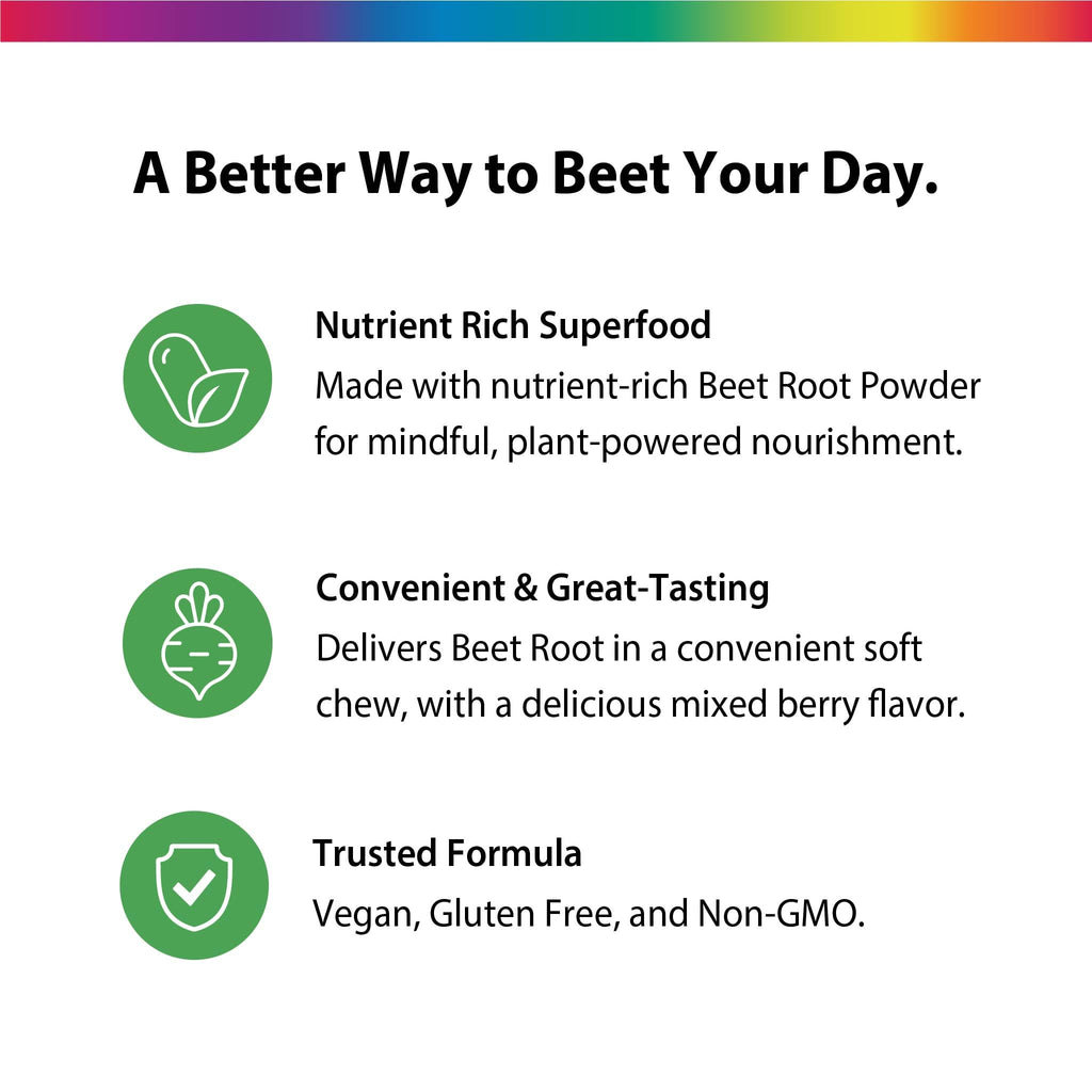 Beet Root Soft Chews Supplement 500 mg 60 Count H9083