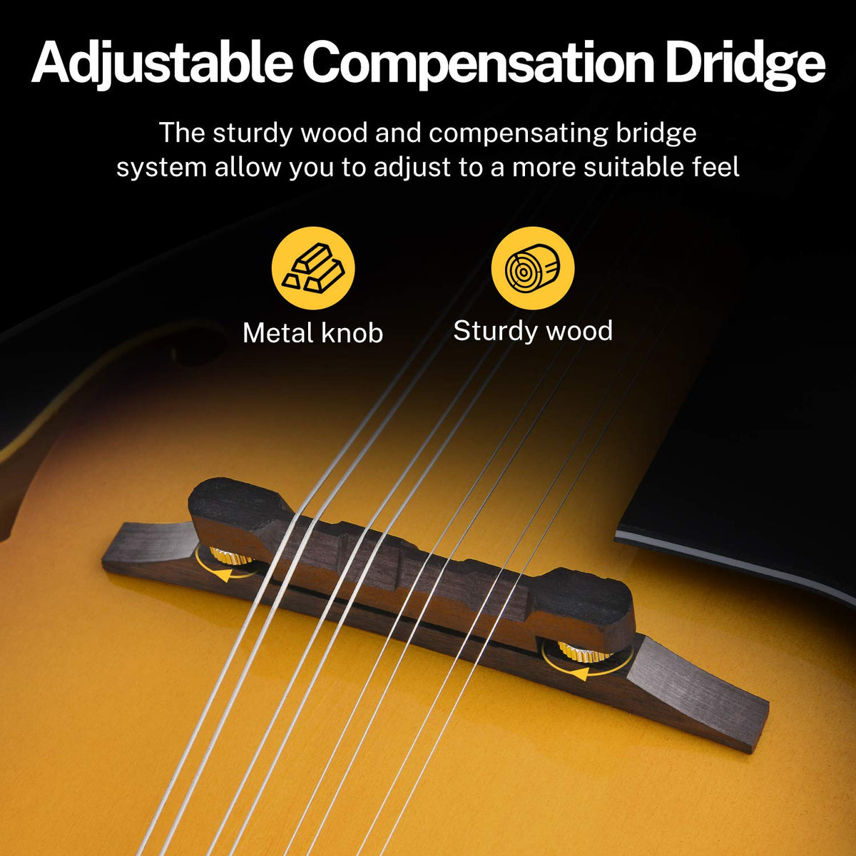 Sunburst Mahogany 8 String Acoustic Mandolin S71802