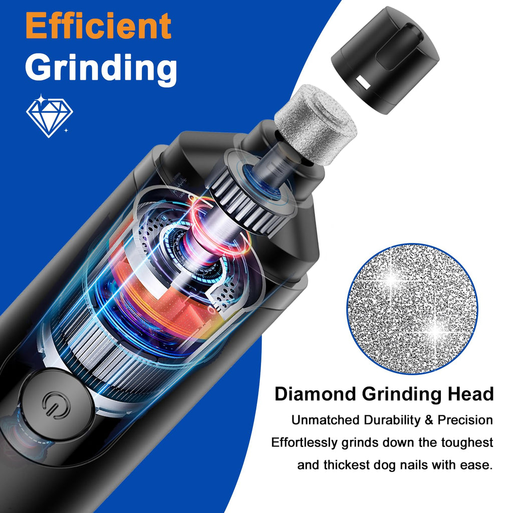 Quiet Low-Vibration Dog Nail Grinder Black L572220