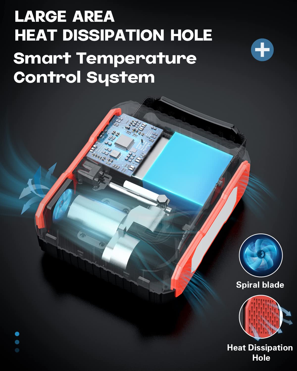 Car Jump Starter with Air Compressor 9000A Peak 26800mah 160PSI 12V N12705
