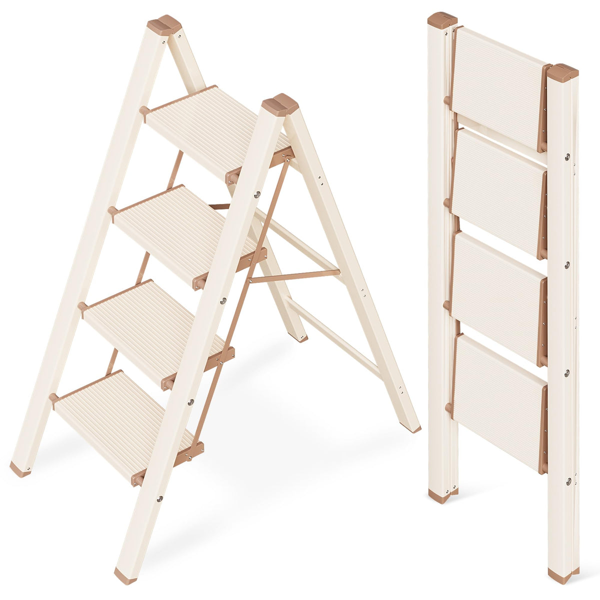 4 Step Ladder with Anti-Slip Wide Pedal H955