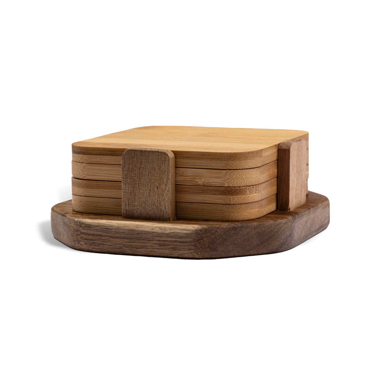 Chicago Bears 4-Pack Wood Inlay Coaster Set with Holder Q1225