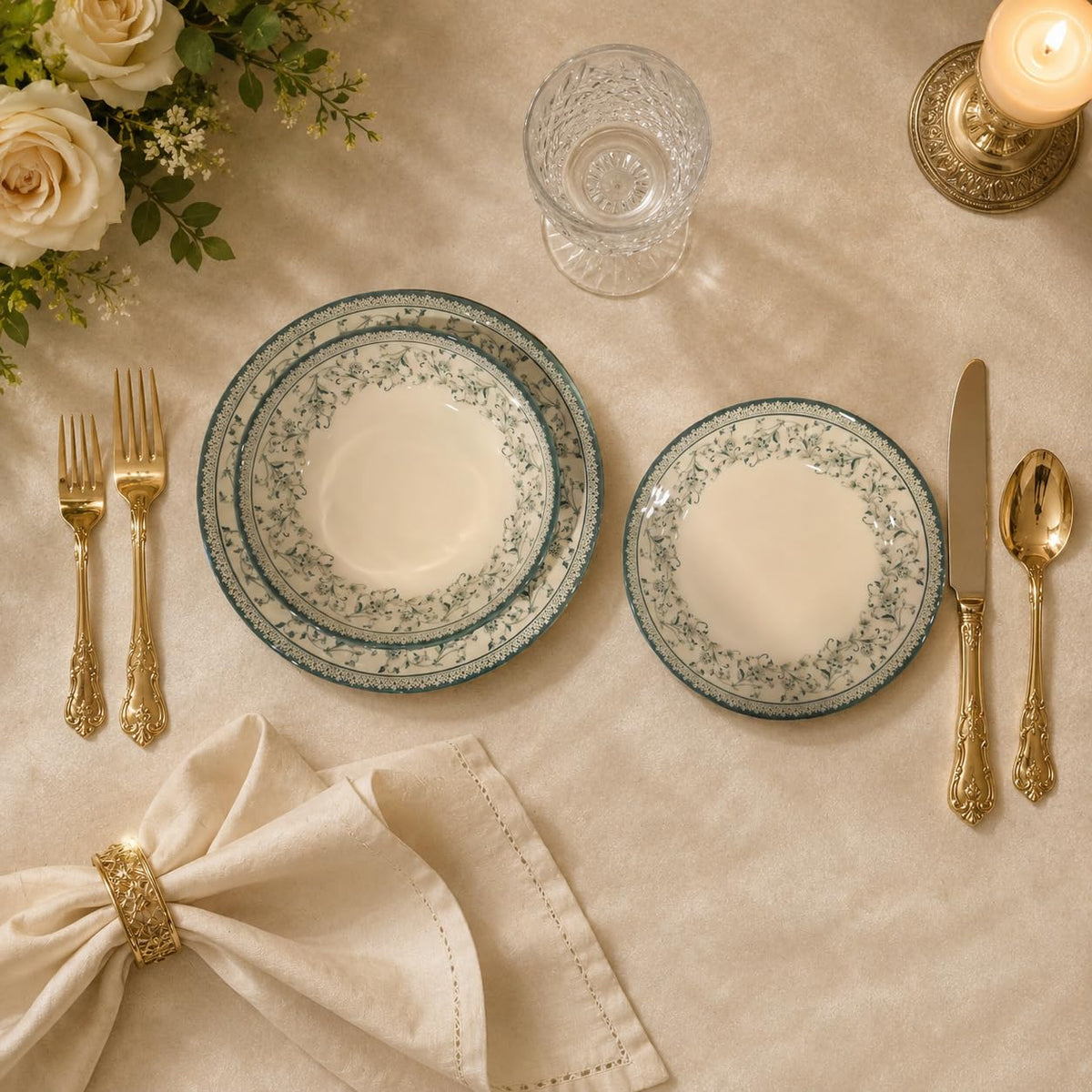 12-Piece Porcelain Dinnerware Set for 4 A551