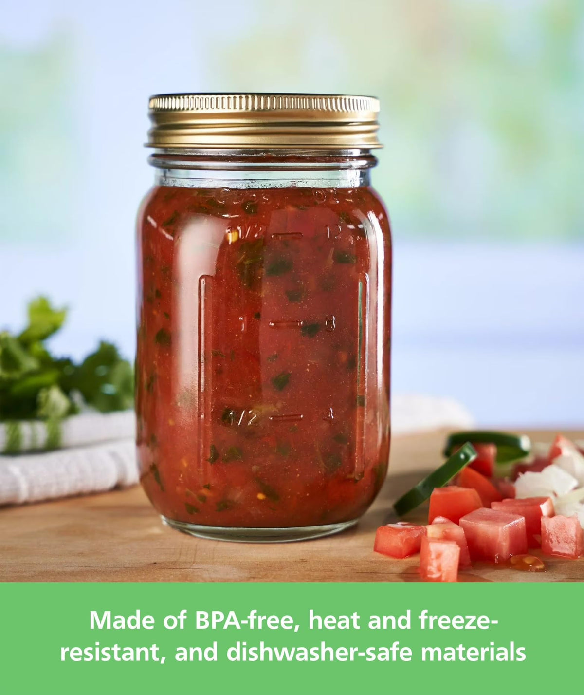 16 oz Regular Mouth Glass Canning Jars with Lids and Rings, 12-Pack M839157