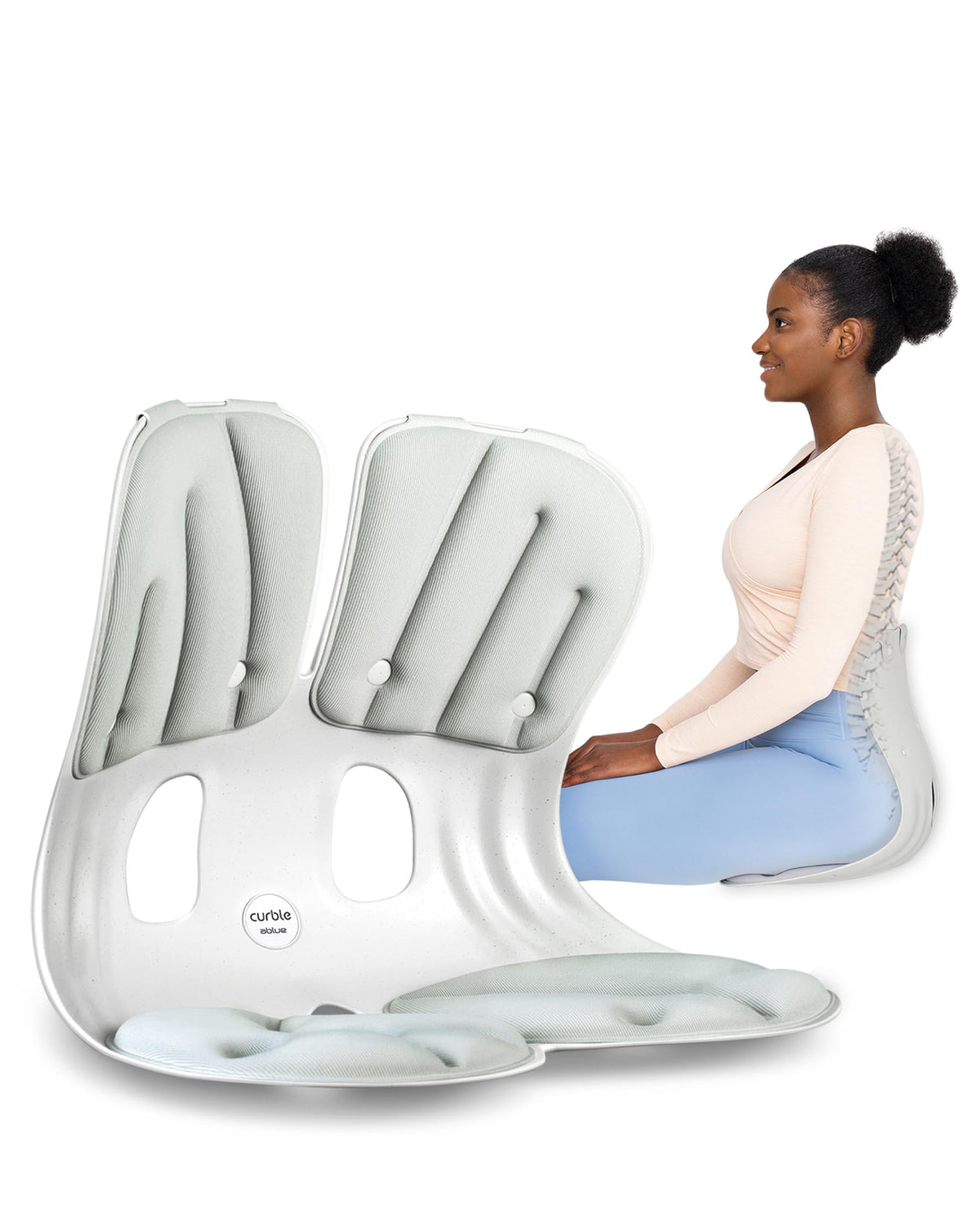 Extra Wide Ergonomic Seat Support Grey T15422