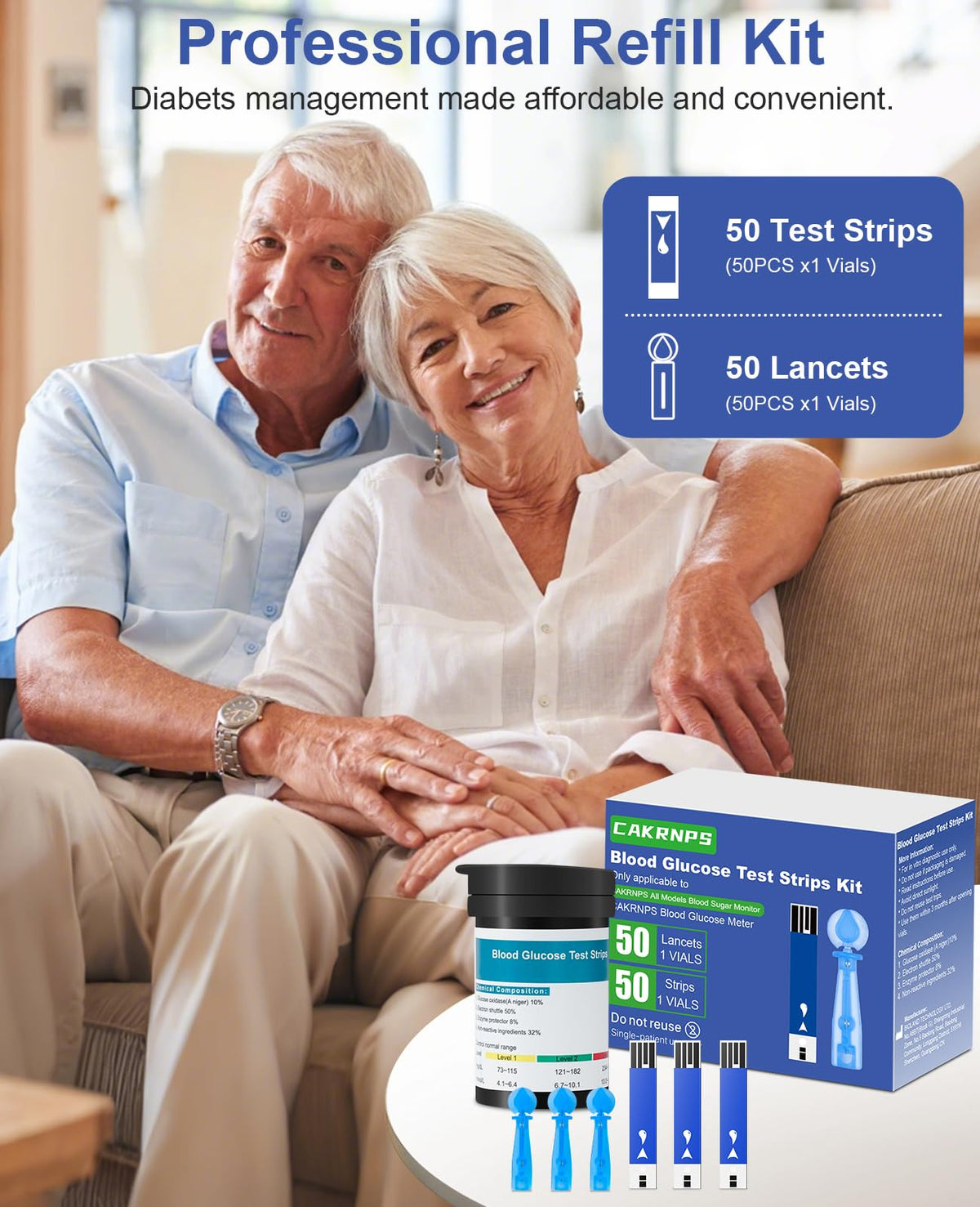 Blood Glucose Test Strips, 50 Count Y102348