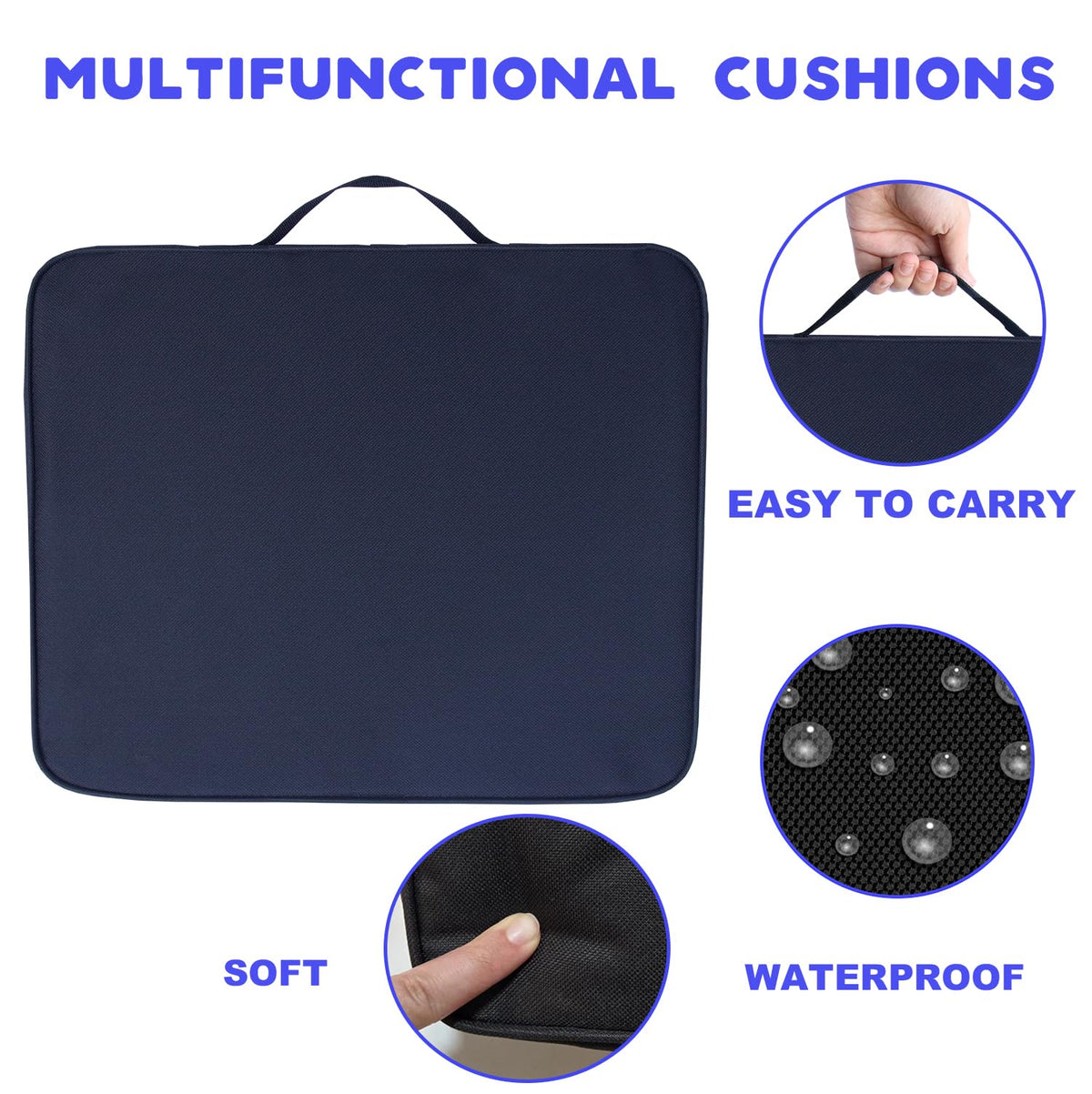 Black Thick Stadium Seat Cushion V692
