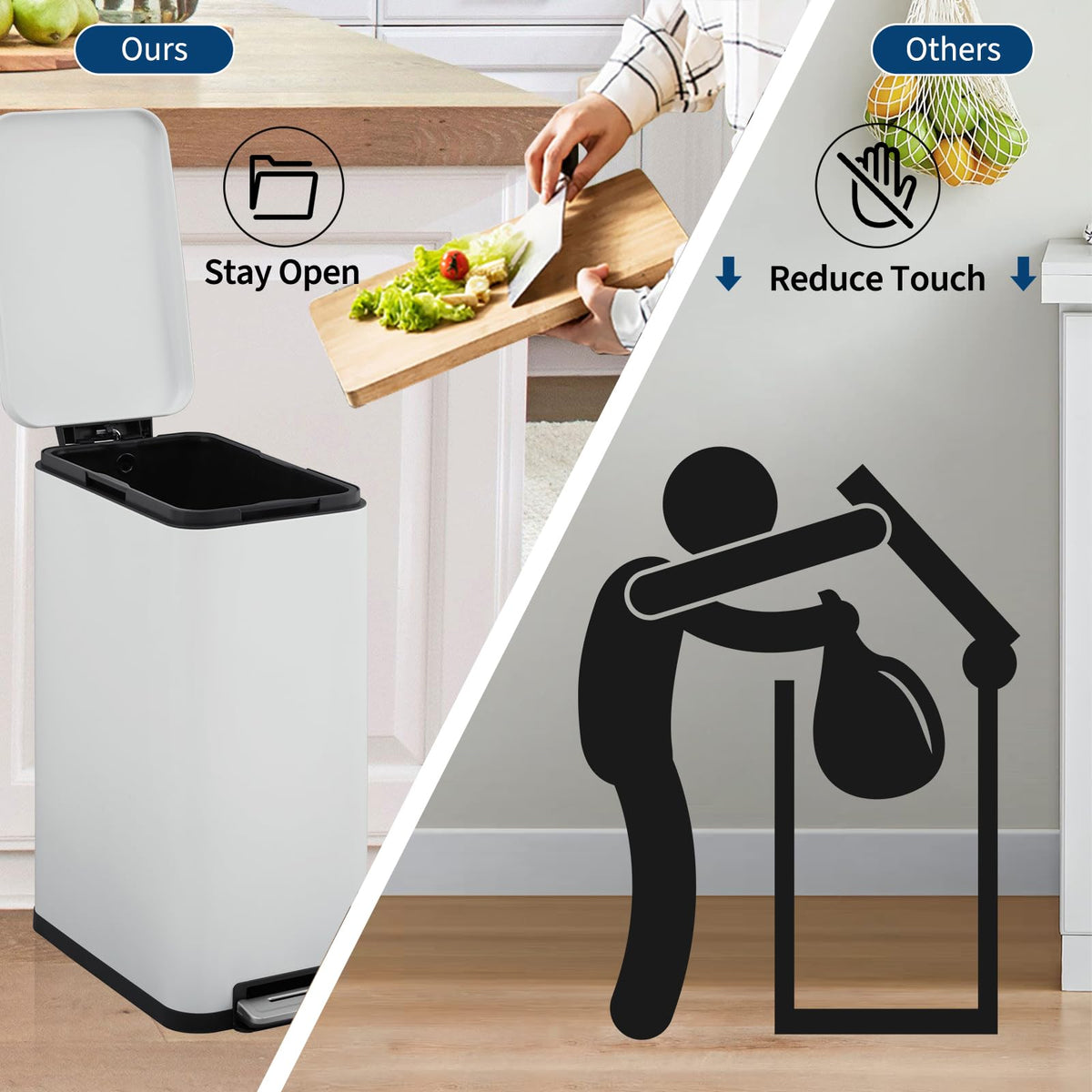 13.2 gal Step Kitchen Trash Can R2025