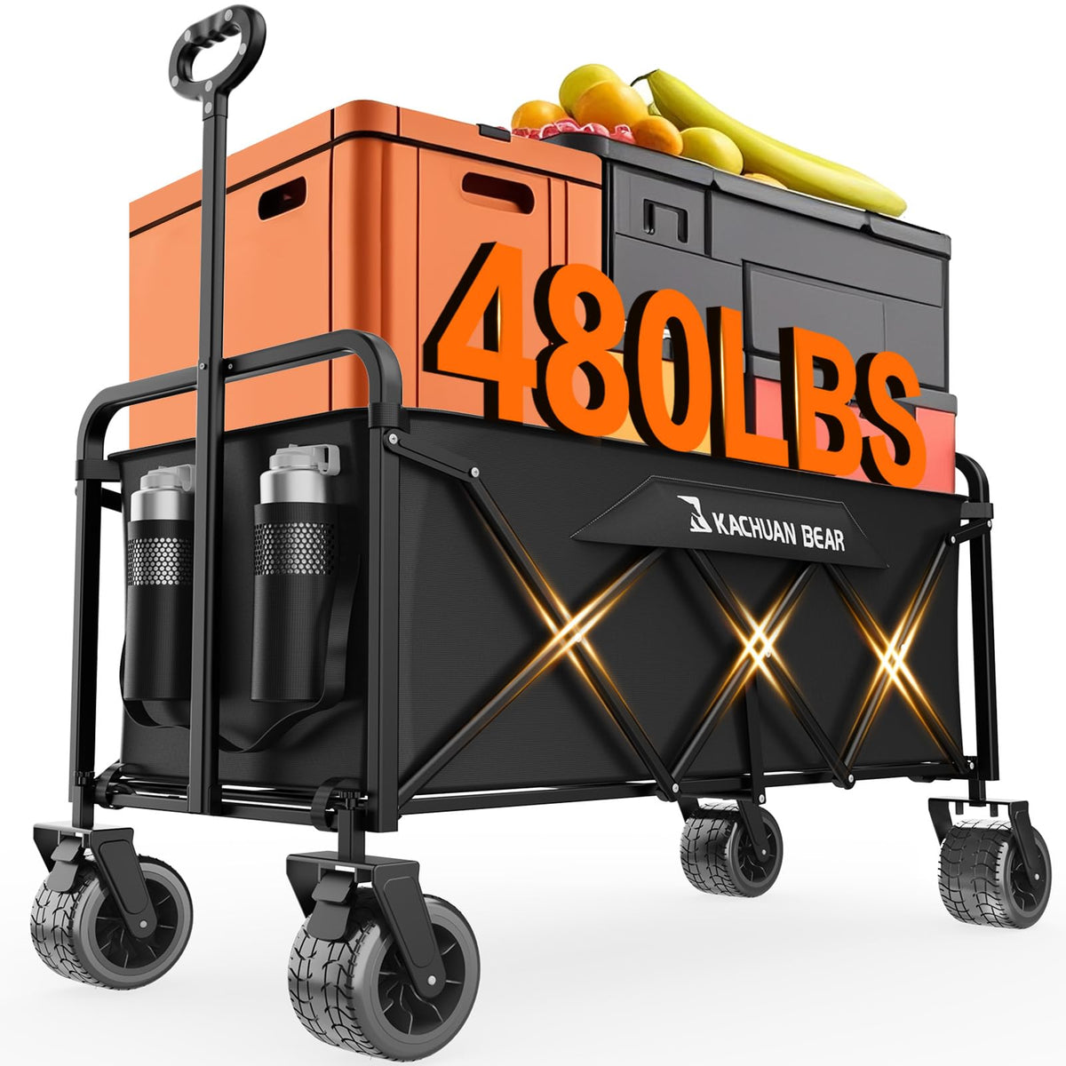 300L Foldable Collapsible Wagon Cart with All-Terrain Wheels N942