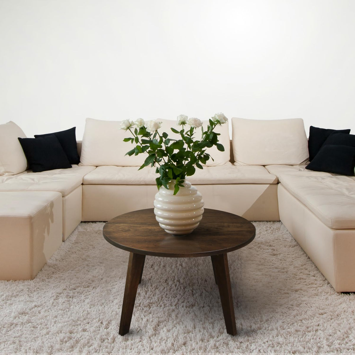 Hardwood Round Coffee Table W4274