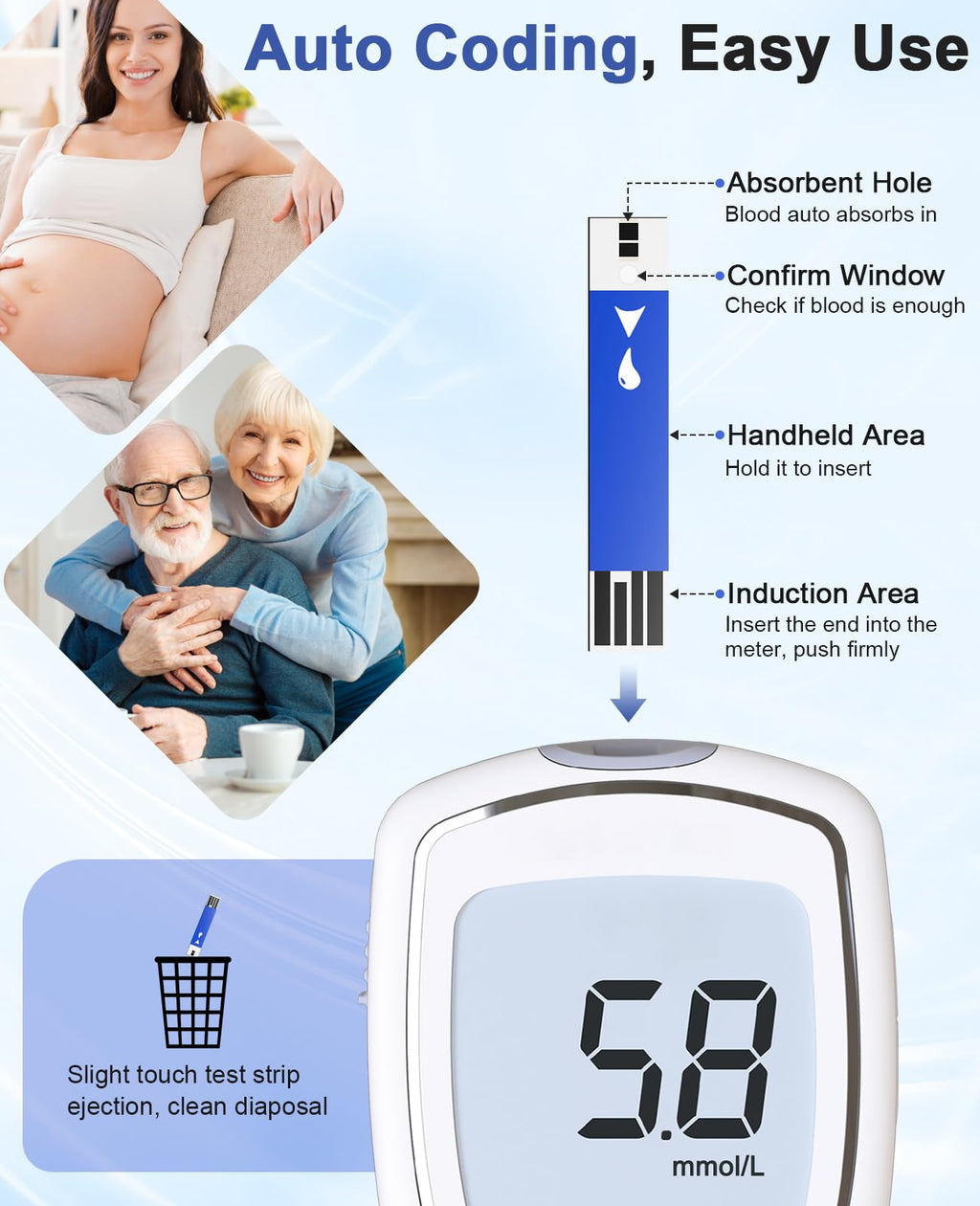 Blood Glucose Test Strips, 50 Count Y102348