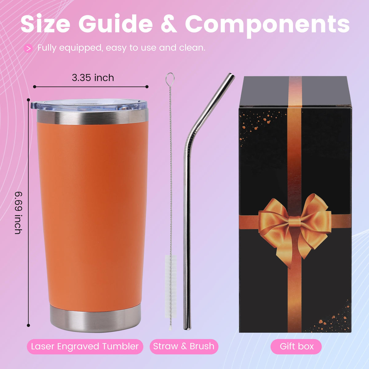 20 oz Insulated Tumblers 12 Pack D8998