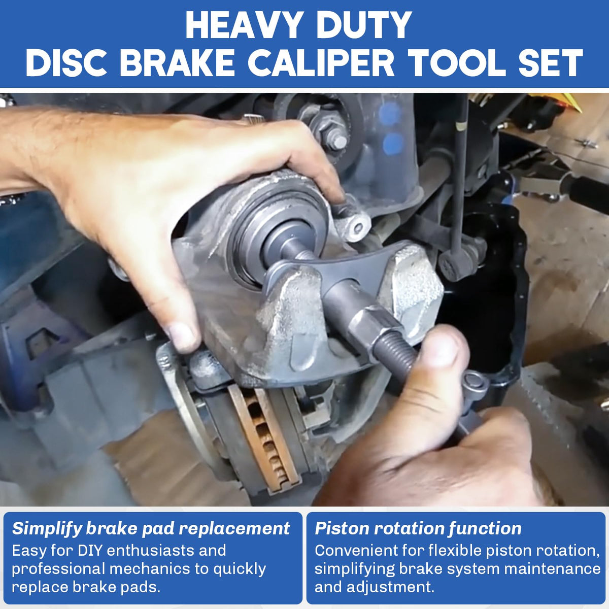 Heavy-Duty Disc Brake Caliper Tool Kit 24pcs J833