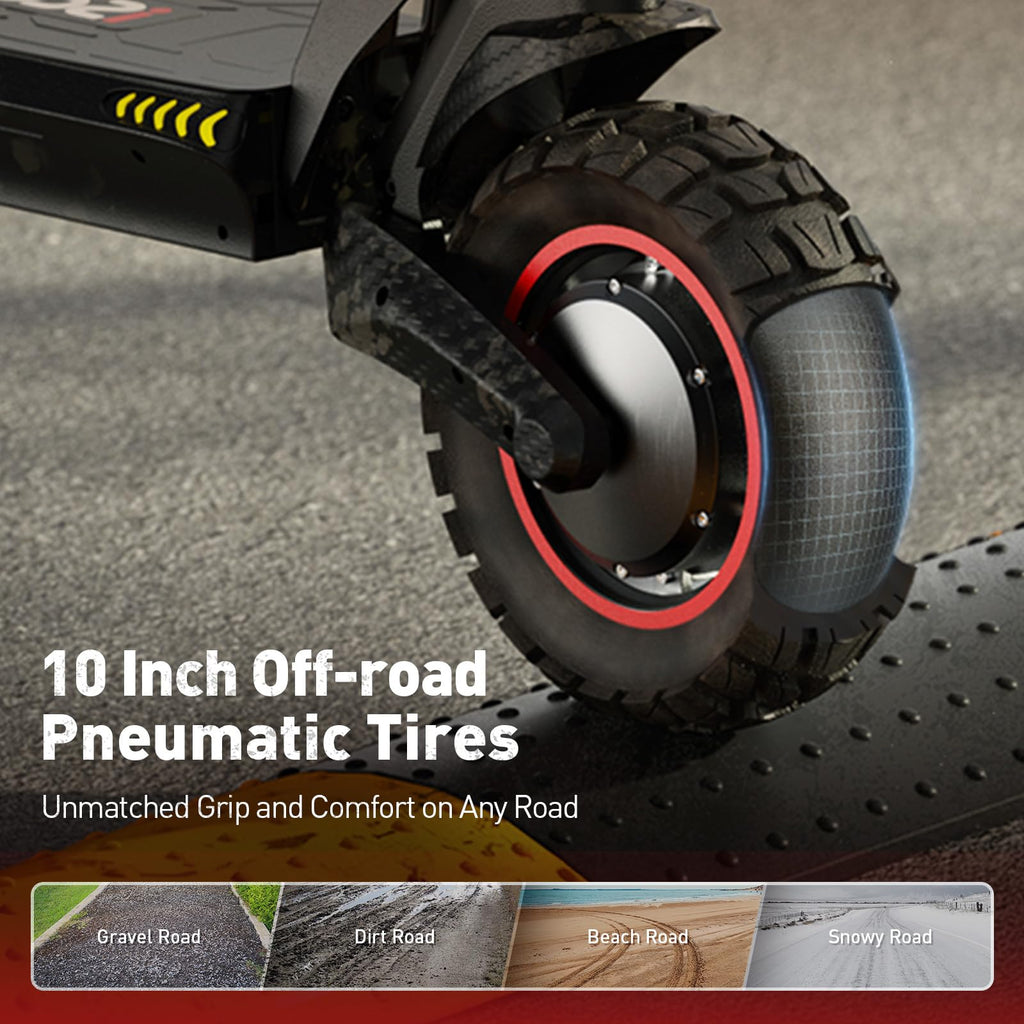 Electric Scooter with Off-Road Tires, Dual Suspension & Brakes O46643