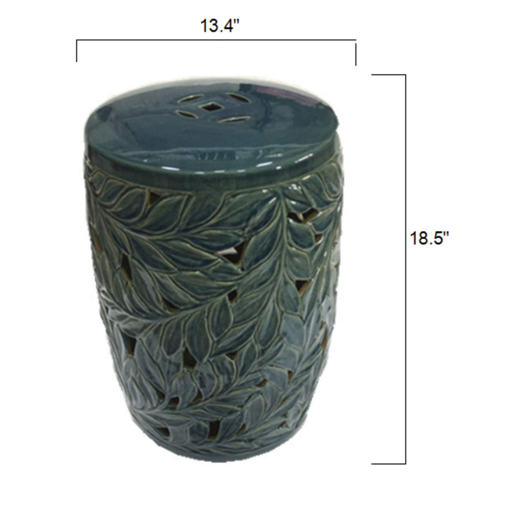 Teal Indoor/Outdoor Garden Stool A42773